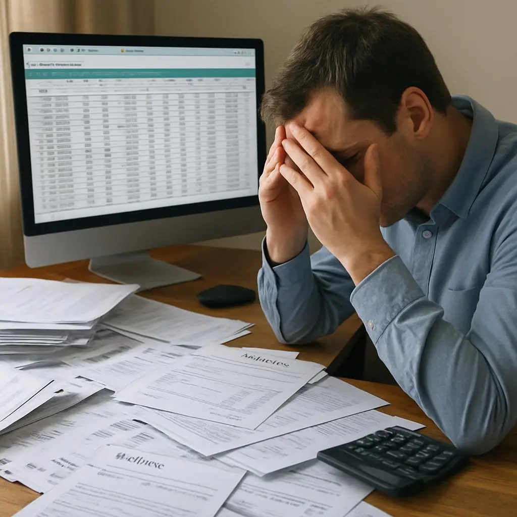 Коллаж: бумажные бланки, Excel, вкладки Белпочты, калькулятор и мессенджер